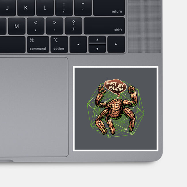 Fist My Bump-None-Glossy-Sticker-glitchygorilla