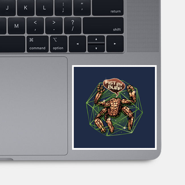 Fist My Bump-None-Glossy-Sticker-glitchygorilla