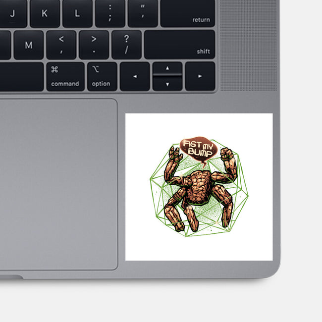 Fist My Bump-None-Glossy-Sticker-glitchygorilla
