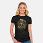 Fist My Bump-Womens-Fitted-Tee-glitchygorilla