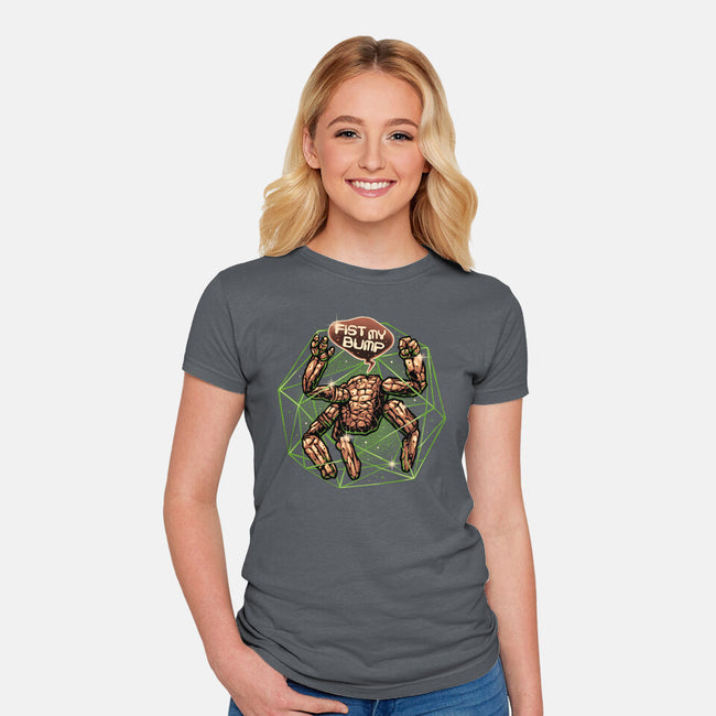 Fist My Bump-Womens-Fitted-Tee-glitchygorilla