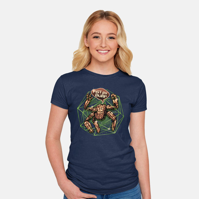 Fist My Bump-Womens-Fitted-Tee-glitchygorilla