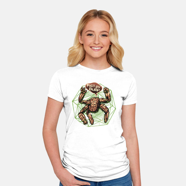 Fist My Bump-Womens-Fitted-Tee-glitchygorilla