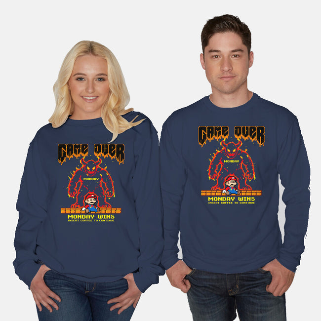 Monday Wins-Unisex-Crew Neck-Sweatshirt-OPIPPI