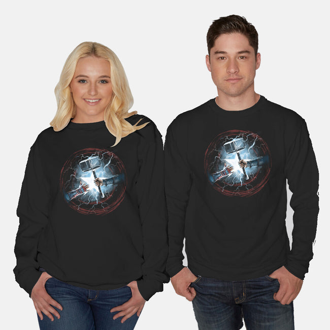 Worthy Of Mjolnir-Unisex-Crew Neck-Sweatshirt-zascanauta