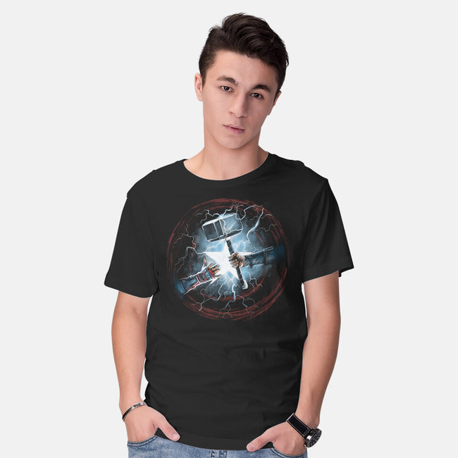 Worthy Of Mjolnir-Mens-Basic-Tee-zascanauta