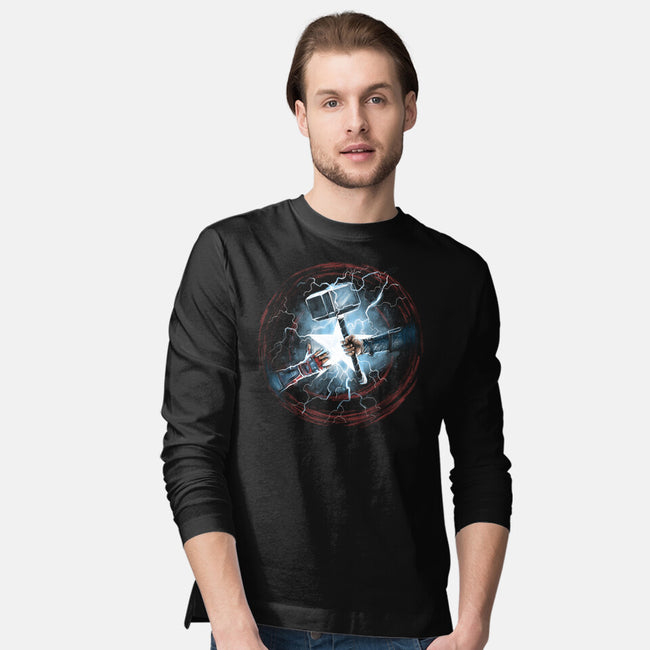 Worthy Of Mjolnir-Mens-Long Sleeved-Tee-zascanauta