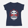 Death By Ramen Worth It-Womens-V-Neck-Tee-Alundrart