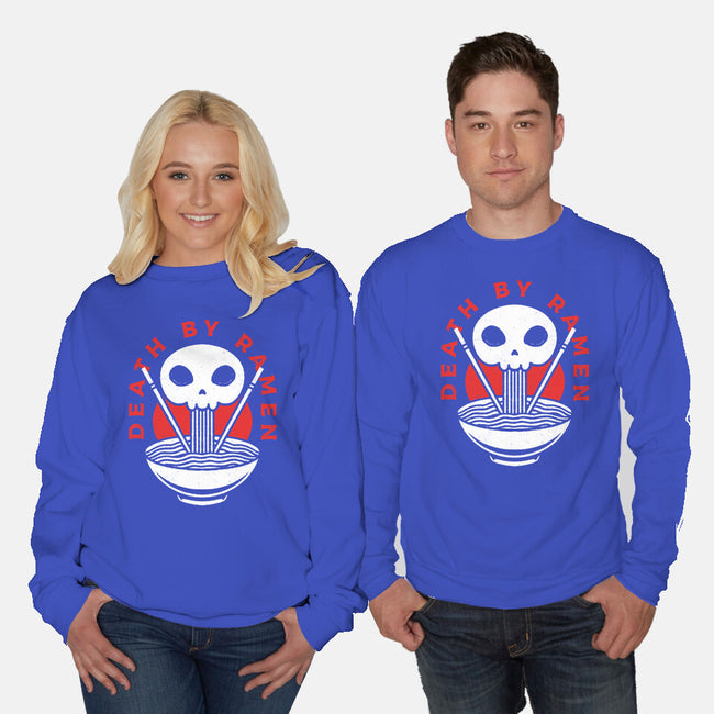 Death By Ramen Worth It-Unisex-Crew Neck-Sweatshirt-Alundrart
