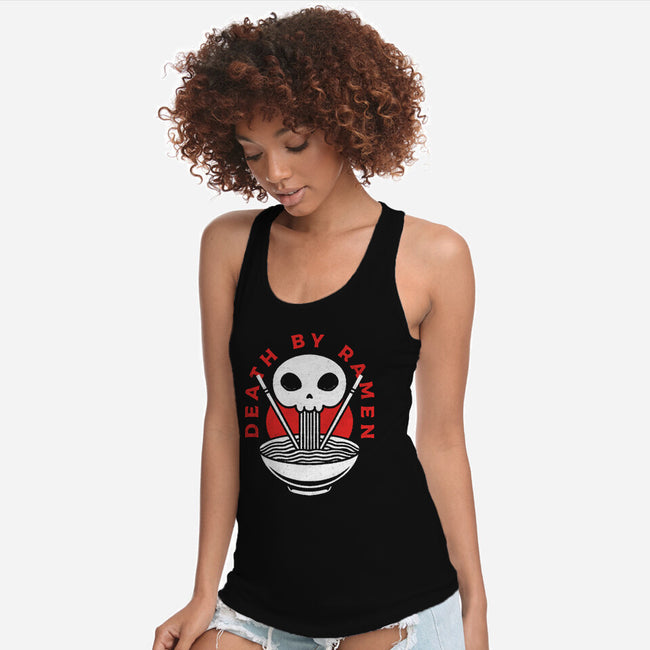 Death By Ramen Worth It-Womens-Racerback-Tank-Alundrart