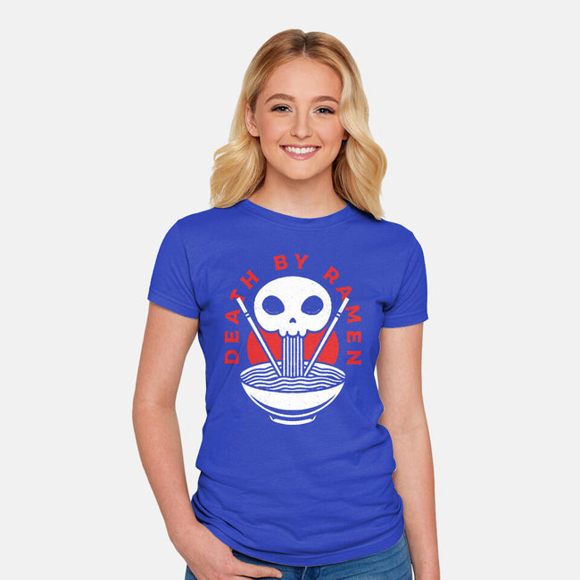 Death By Ramen Worth It-Womens-Fitted-Tee-Alundrart