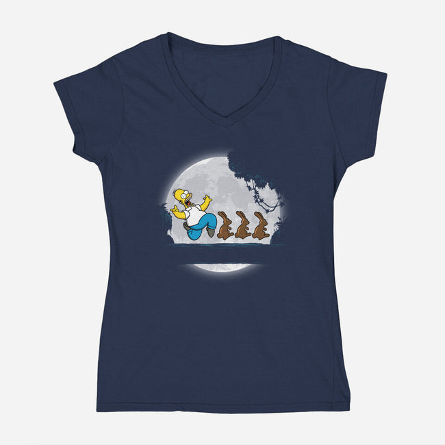 Hakuna Homerata-Womens-V-Neck-Tee-Barbadifuoco
