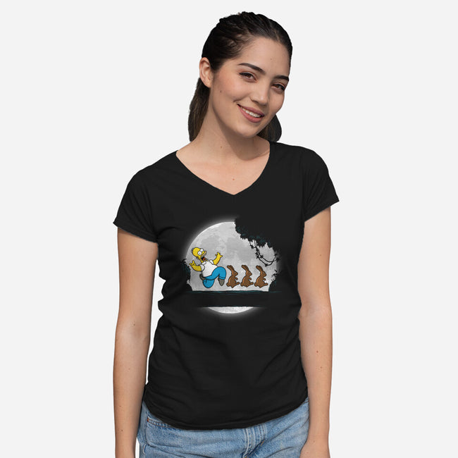 Hakuna Homerata-Womens-V-Neck-Tee-Barbadifuoco