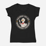 Violence Solves Misunderstandings-Womens-V-Neck-Tee-GODZILLARGE