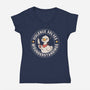 Violence Solves Misunderstandings-Womens-V-Neck-Tee-GODZILLARGE
