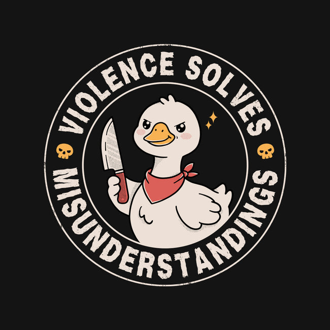 Violence Solves Misunderstandings-None-Glossy-Sticker-GODZILLARGE