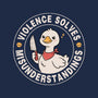 Violence Solves Misunderstandings-Mens-Basic-Tee-GODZILLARGE