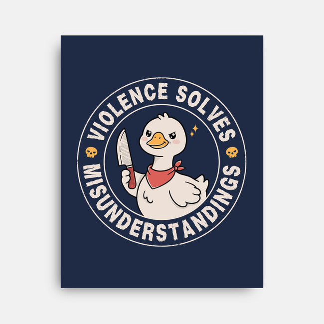Violence Solves Misunderstandings-None-Stretched-Canvas-GODZILLARGE