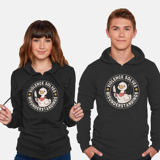 Violence Solves Misunderstandings-Unisex-Pullover-Sweatshirt-GODZILLARGE