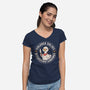 Violence Solves Misunderstandings-Womens-V-Neck-Tee-GODZILLARGE