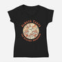 Mystery Mushroom-Womens-V-Neck-Tee-GODZILLARGE