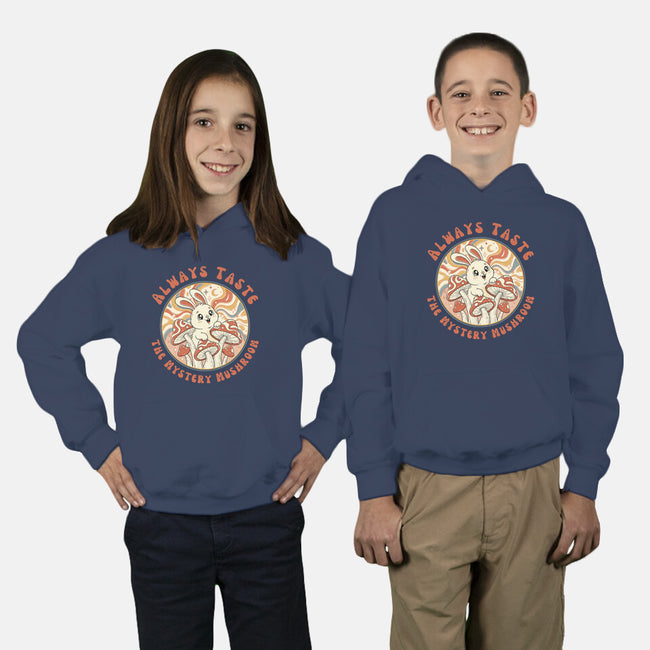 Mystery Mushroom-Youth-Pullover-Sweatshirt-GODZILLARGE