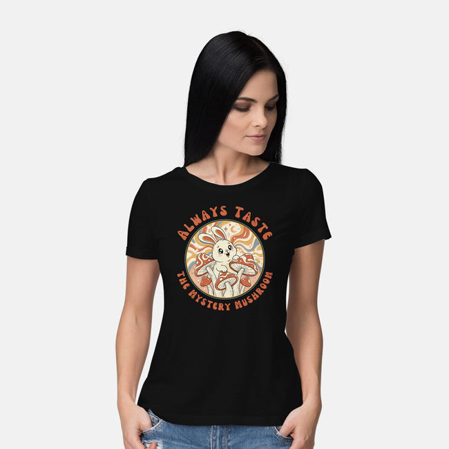 Mystery Mushroom-Womens-Basic-Tee-GODZILLARGE
