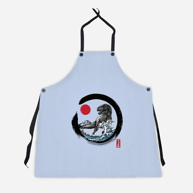 Enso T-Rex-Unisex-Kitchen-Apron-DrMonekers