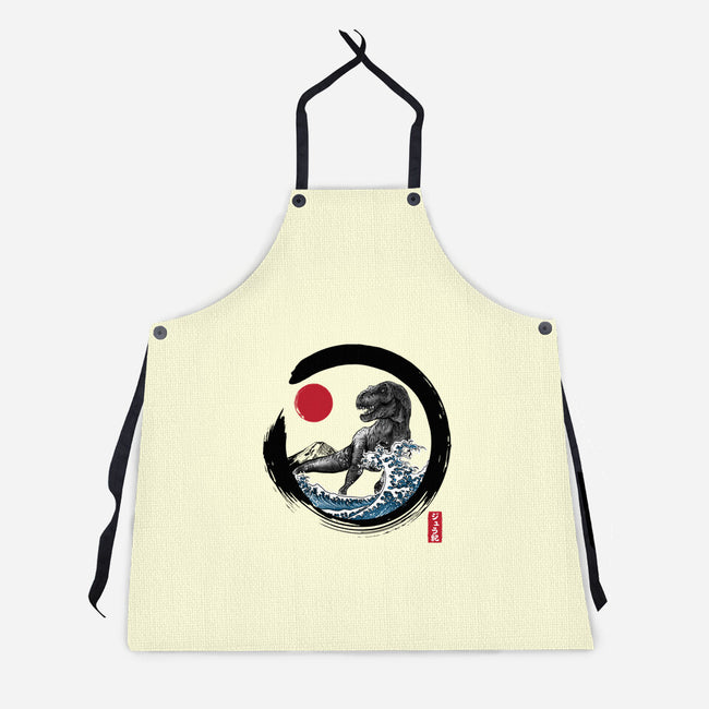 Enso T-Rex-Unisex-Kitchen-Apron-DrMonekers