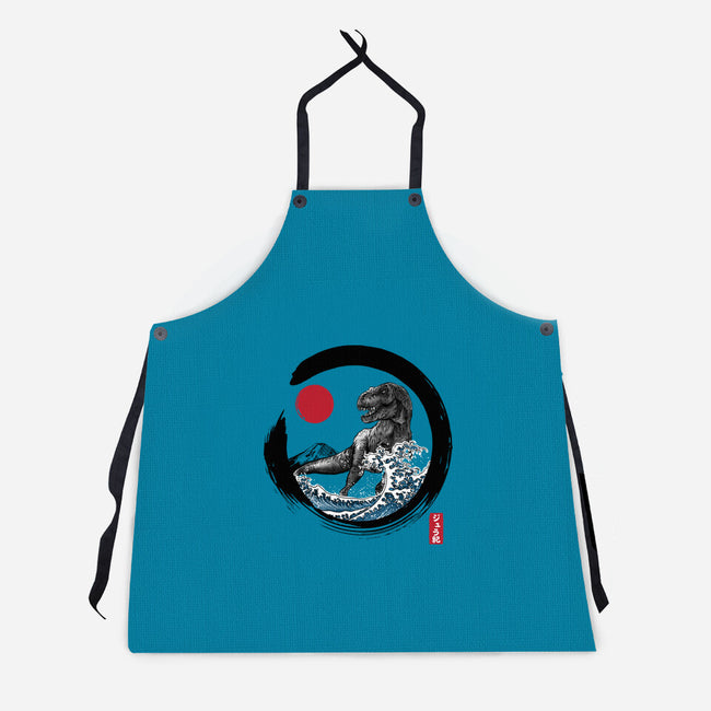 Enso T-Rex-Unisex-Kitchen-Apron-DrMonekers