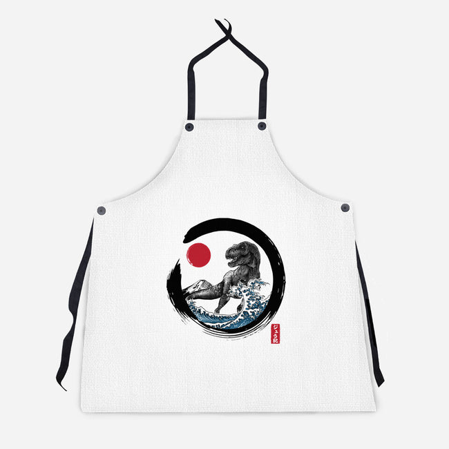 Enso T-Rex-Unisex-Kitchen-Apron-DrMonekers