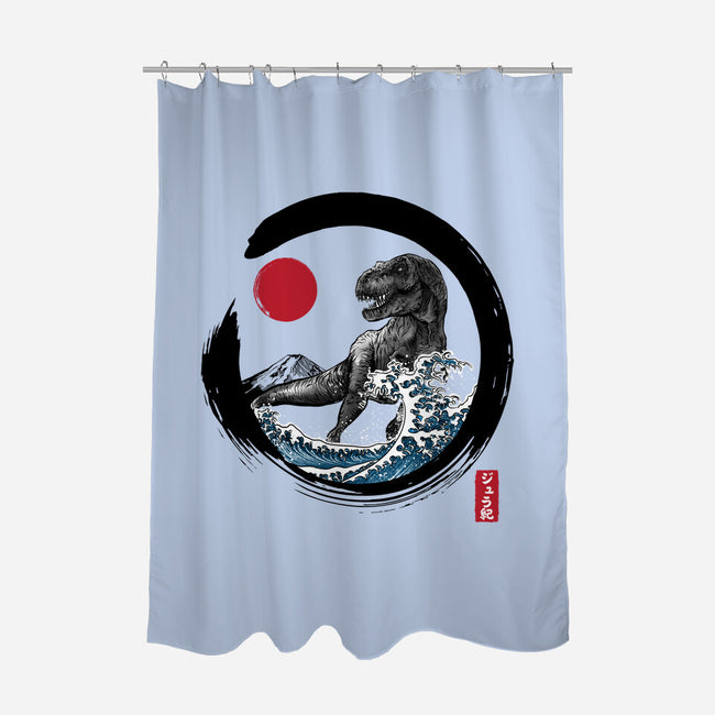 Enso T-Rex-None-Polyester-Shower Curtain-DrMonekers