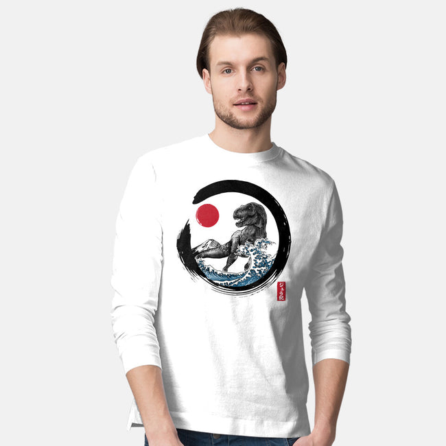 Enso T-Rex-Mens-Long Sleeved-Tee-DrMonekers
