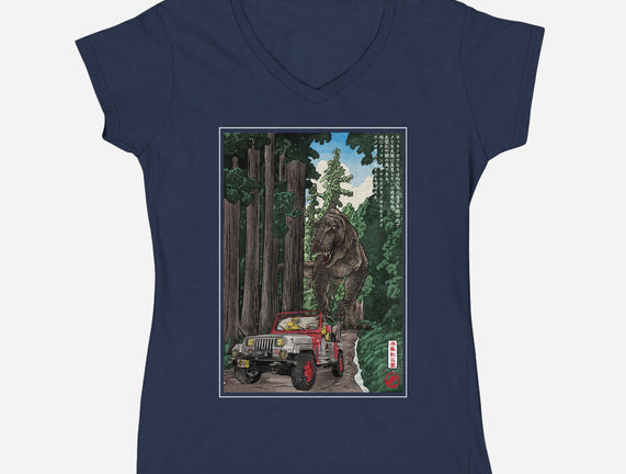T-Rex Chase Woodblock