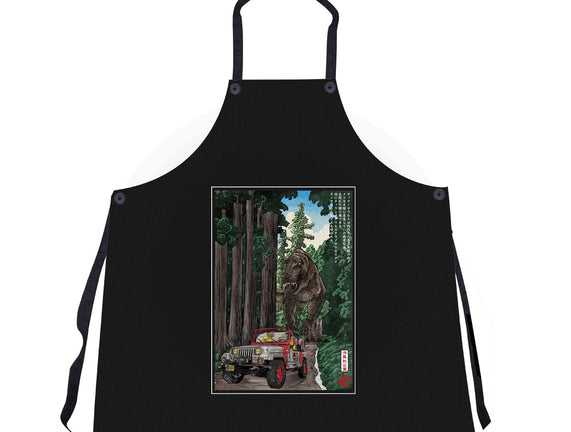 T-Rex Chase Woodblock