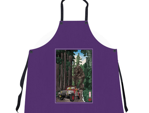 T-Rex Chase Woodblock