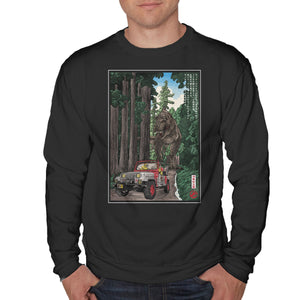 T-Rex Chase Woodblock