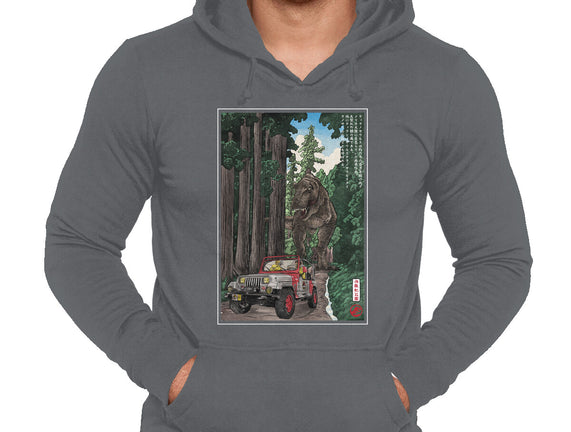 T-Rex Chase Woodblock