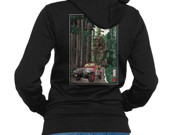 T-Rex Chase Woodblock