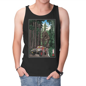 T-Rex Chase Woodblock