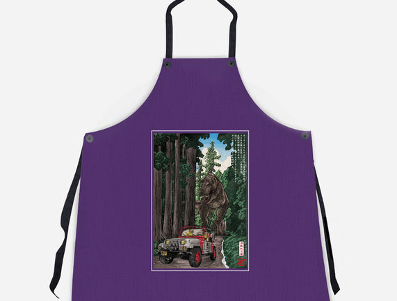T-Rex Chase Woodblock