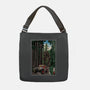 T-Rex Chase Woodblock-None-Adjustable Tote-Bag-DrMonekers