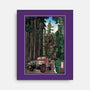 T-Rex Chase Woodblock-None-Stretched-Canvas-DrMonekers