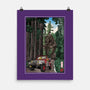 T-Rex Chase Woodblock-None-Matte-Poster-DrMonekers