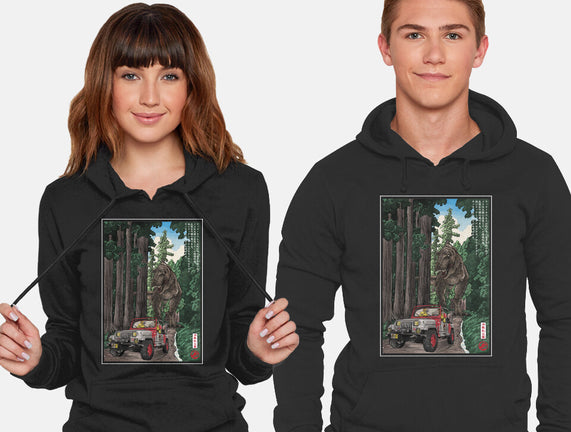 T-Rex Chase Woodblock