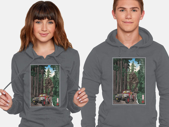 T-Rex Chase Woodblock