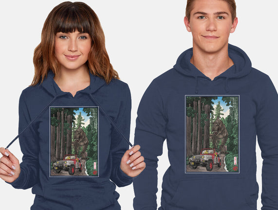 T-Rex Chase Woodblock