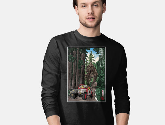 T-Rex Chase Woodblock