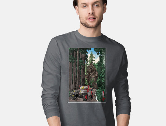 T-Rex Chase Woodblock