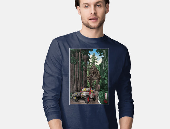 T-Rex Chase Woodblock